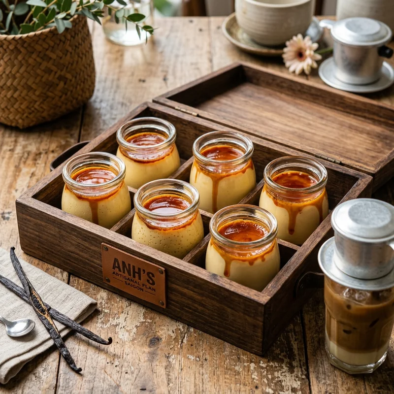 Khách chụp check-in bánh flan và rau câu
