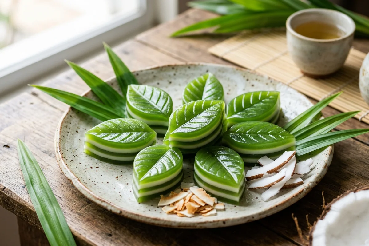 Rau câu lá dứa và bánh flan truyền thống Tuyết House